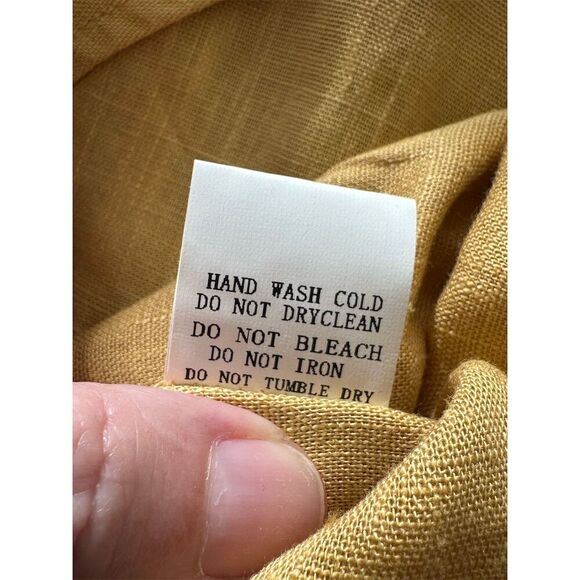 Davi & Dani Women's 3XL Gold Button-Up Shirt Short Sleeve Relaxed Fit - Picture 7 of 7